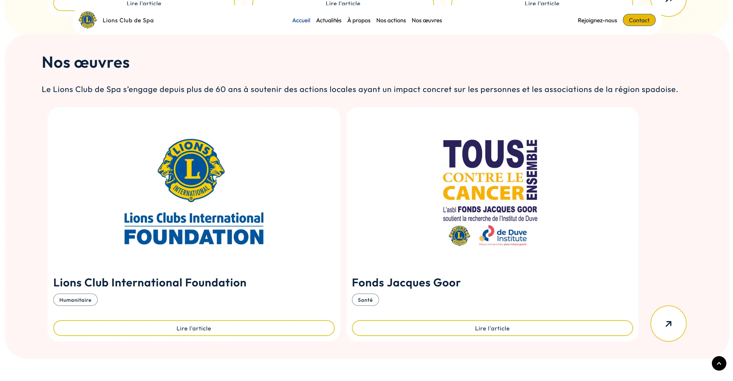 Carrousel d'images du projet Lions Club de Spa