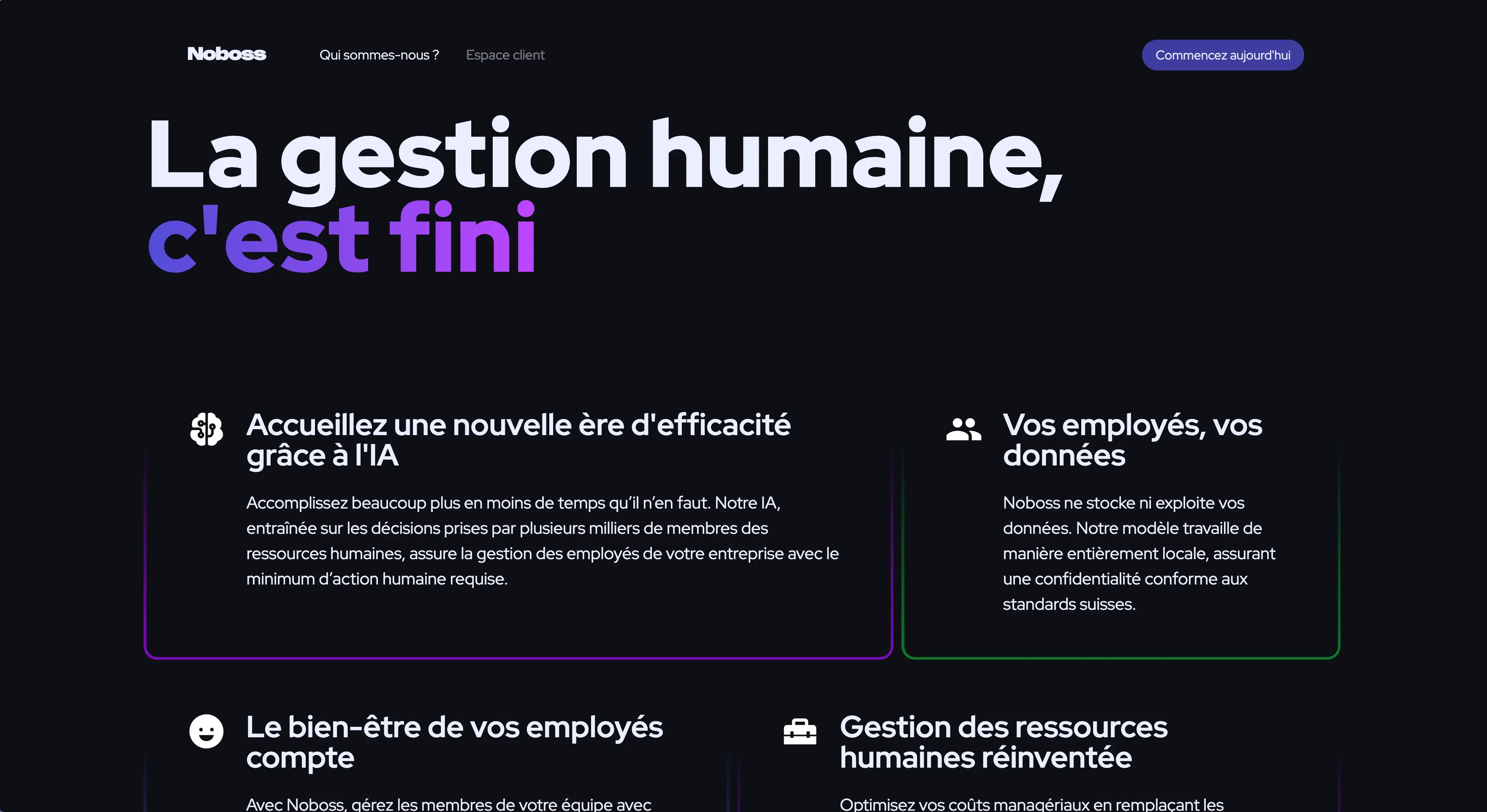 Page « Qui sommes-nous ? »