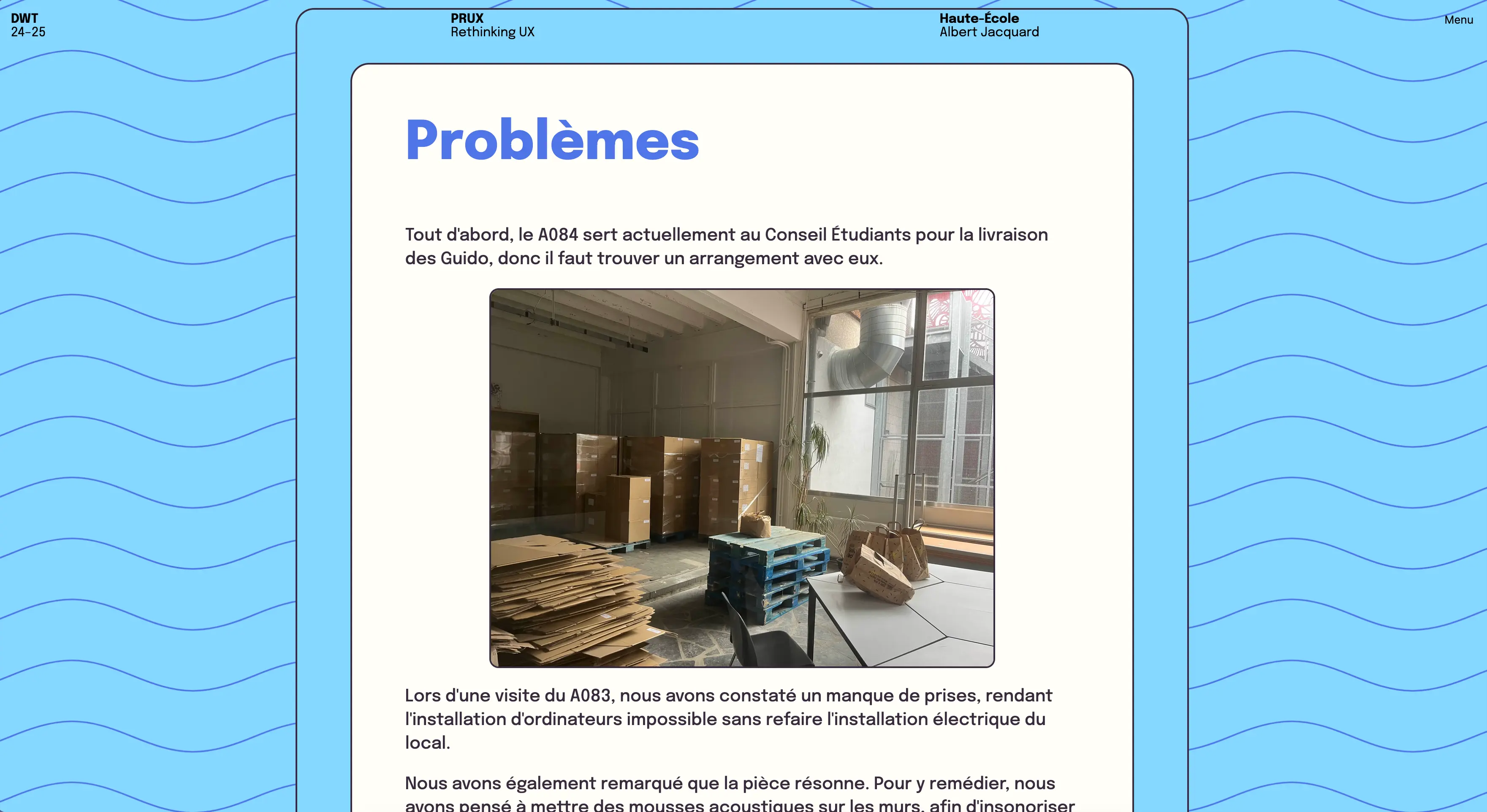 Troisième section du site